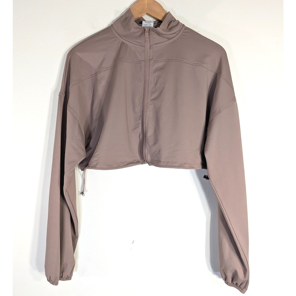 Performance Cropped Zip Up Jacket; Mock Neck Activewear NWT